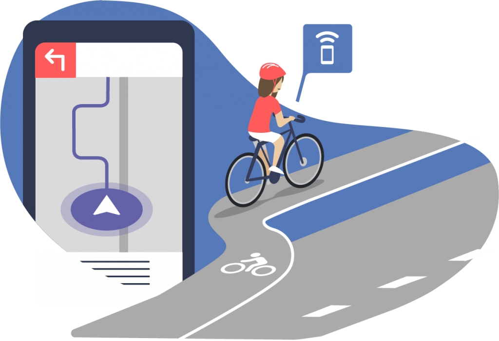 Balade à vélo sur piste cyclable